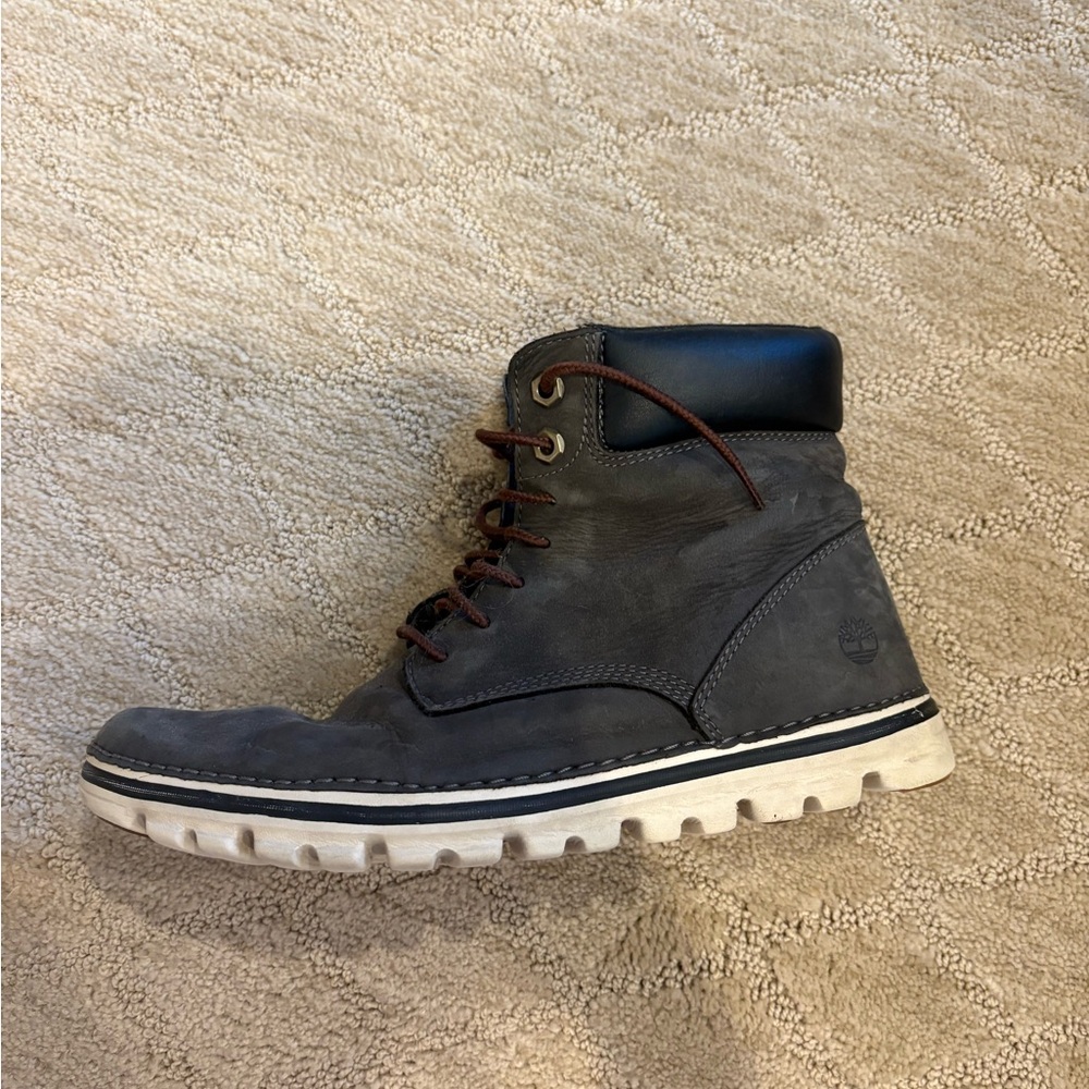 Timberland Men's Dark Gray Leather Boots